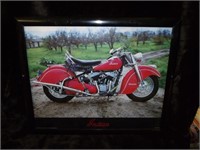 INDIAN MOTORCYCLE FRAMED PICTURE