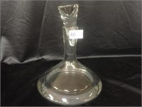 Wide Bottom Crystal Decanter - 11" Tall