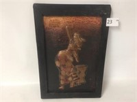 Framed Copper Americana Art - 9" x 14"