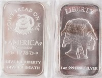 Coin 2, 1 Troy Ounce Silver Bars .999