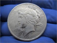 1924 peace silver dollar