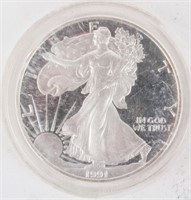 Coin 1991 Proof American Silver Eagle 1 Ounce