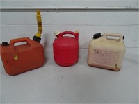 Assorted gas cans