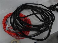 Extension cord and garden hose