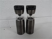 Electric salt and pepper grinders (stainless)