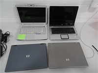 Set of four laptops for parts (untested)