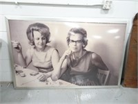 62" x 40" vintage picture (plexi is coming off