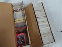 two boxes of assorted sports cards