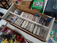 box of assorted sports cards