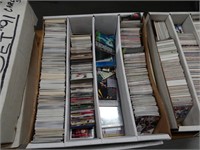 large box of assorted sports cards