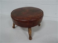Leather wrapped foot stool