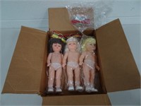 Set 3 of vintage crafting dolls (new)