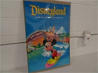 Disney Land poster in frame