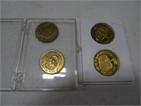 four NFL player coins (dan marino, emmitt smith,