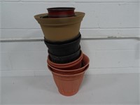 Stack of planters and pots