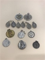 Assortment of Silver & Metal Religious Pendants