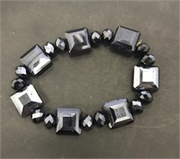 Polished Black Glass Expansion Bracelet