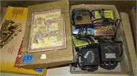 Box of HO Track & Box w/ Transformers
