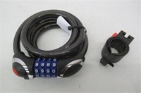 LED Combination Bike Lock - 150mm Cable