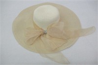 Straw Wide Brim Hat With Bow