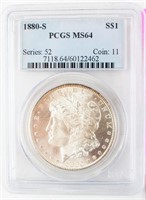 Coin  1880-S Morgan Silver Dollar PCGS MS64