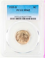 Coin 1935-D Buffalo Nickel PCGS MS65