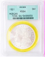 Coin  1921 Morgan Silver Dollar PCGS MS64