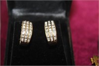 10kt yellow gold Diamond Earrings 1/3cttw