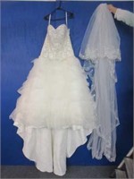 new "david's bridal" wedding gown set ($1,498 new)