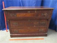 antique victorian 3-drawer dresser - walnut