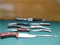Lot of 10 Hunting & Folding Knives
