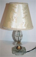 Molded Glass Bedroom Lamp with Shade