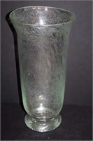 Tall Patterned Glass Vase