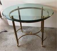 Brass Base Side Table