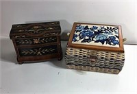 Wooden Handpainted Jewelry Box & More