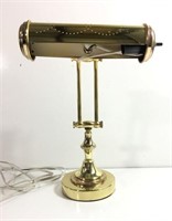 Brass Tone Banker's Lamp