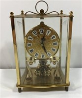 Vintage Brass and Glass Clock