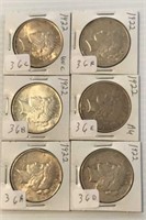 Choice of 6, 1922 Peace Dollars