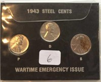 Uncirculated Set 1943 Steel Pennies