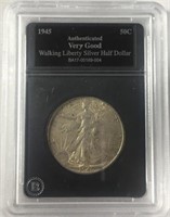1945 D Walking Liberty Half Dollar