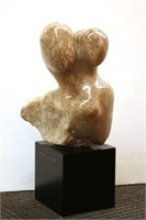 Mid-Century Marble Sculpture, "Eternal Lovers"