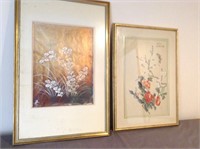 2 oriental prints.
