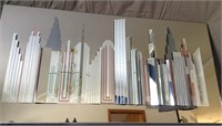 3D Cityscape Wall Mirror Sculpture