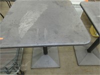 24" Square Metal Top and Base Table