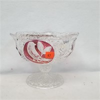 Hofbauer crystal Bowl with Birds