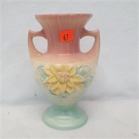 Hull Vase Pink/Green Yellow Flower