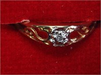 10Kt Gold Baby Ring with Diamond