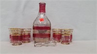 ;Red Wine Decanter 6 glasses
