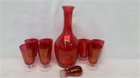 Light Red Wine Decanter with 7 Glasses