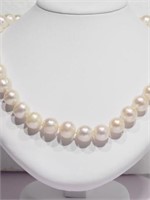 Sterling Silver Freshwater Pearl Necklace 17"